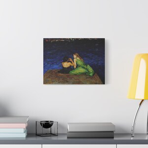RHOSLC Two Women on the Edge Stretched Canvas Print 16″ x 12″ (Horizontal)