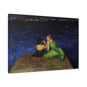 RHOSLC Two Women on the Edge Stretched Canvas Print image 1