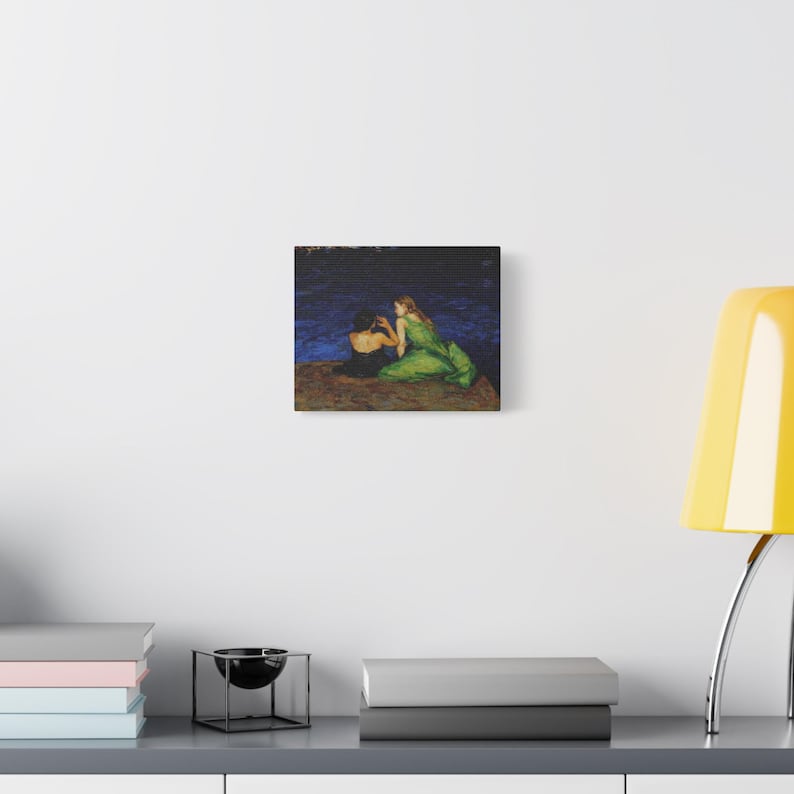 RHOSLC Two Women on the Edge Stretched Canvas Print 10" x 8" (Horizontal)