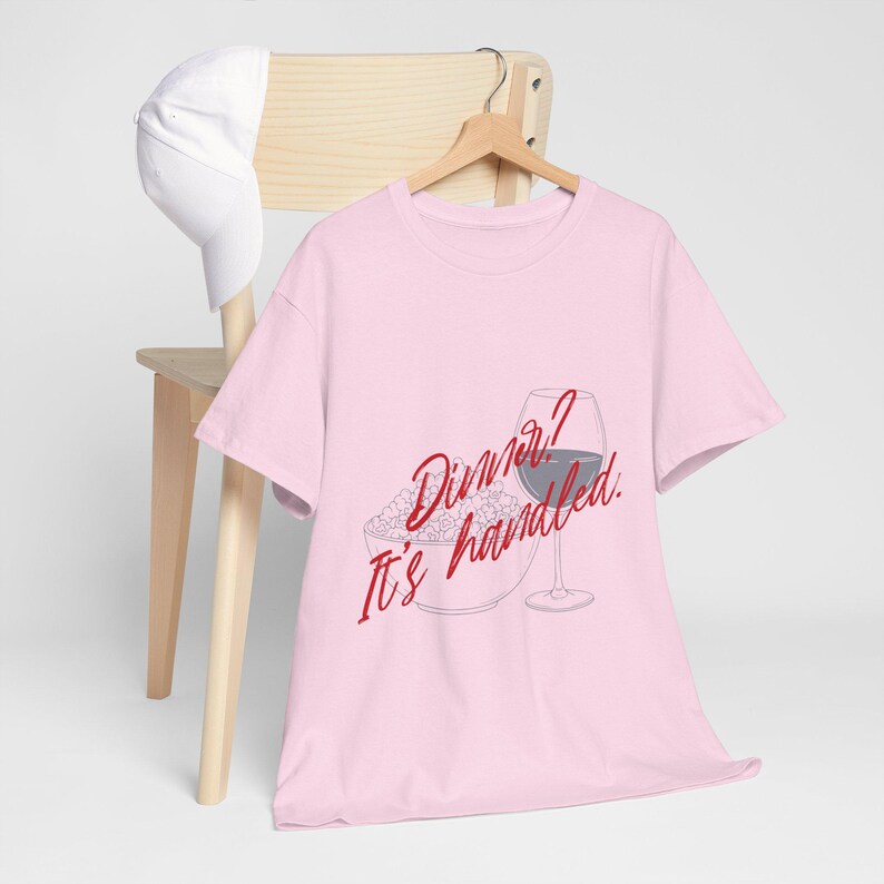 Dinner? It's Handled Scandal Unisex Heavy Cotton Tee, Olivia Pope Gladiator Diet Light Pink