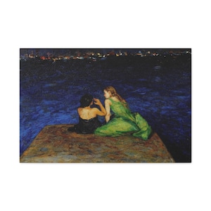 RHOSLC Two Women on the Edge Stretched Canvas Print image 2