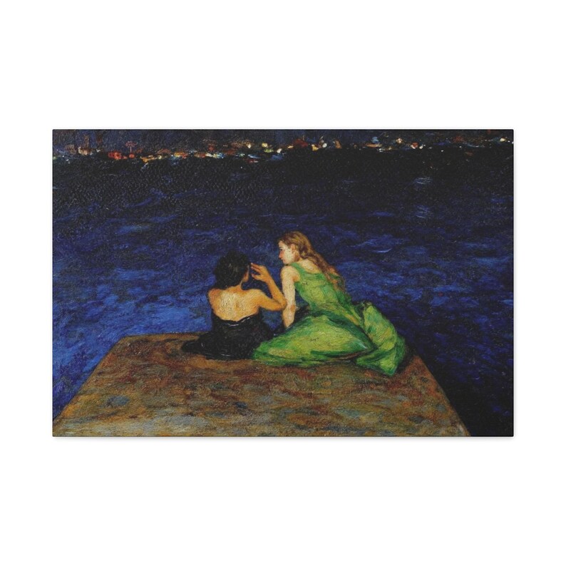 RHOSLC Two Women on the Edge Stretched Canvas Print image 2