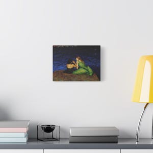 RHOSLC Two Women on the Edge Stretched Canvas Print 12" x 9" (Horizontal)