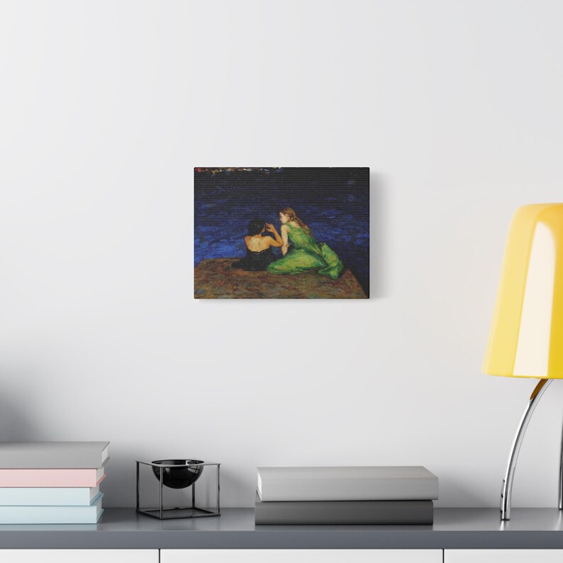 RHOSLC Two Women on the Edge Stretched Canvas Print 12" x 9" (Horizontal)