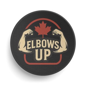 Hockey Puck - Elbows Up, Sports Gift, Hockey Decor, Team Spirit, Unique Hockey Keepsake, Fun Hockey Collectible
