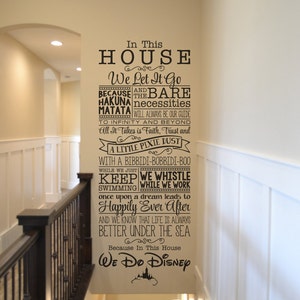 We Do Disney, Disney wall decal quote wall decal vinyl wall sticker home decor Walt Disney vinyl lettering BM544 image 1