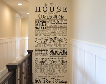 We Do Disney, Disney wall decal quote wall decal vinyl wall sticker home decor Walt Disney vinyl lettering BM544