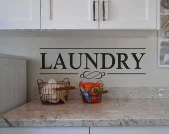 Laundry / Sign Laundry Room Pantry, Decal Sticker, Home Decor, Vinyl 4 Decor Laundry Decor Sign BC974