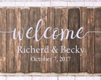 Welcome Wedding Sign CUSTOM Decal - This is for VINYL ONLY not the wood sign / welcome wedding signage WD100 see below for info