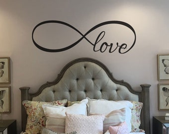 Love infinity master bedroom wall sticker vinyl lettering quote decal for home decor BM613