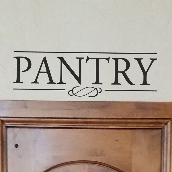 Pantry / Sign Kitchen Pantry, Decal Sticker, Home Decor, Vinyl 4 Decor Pantry Decor Sign FB039