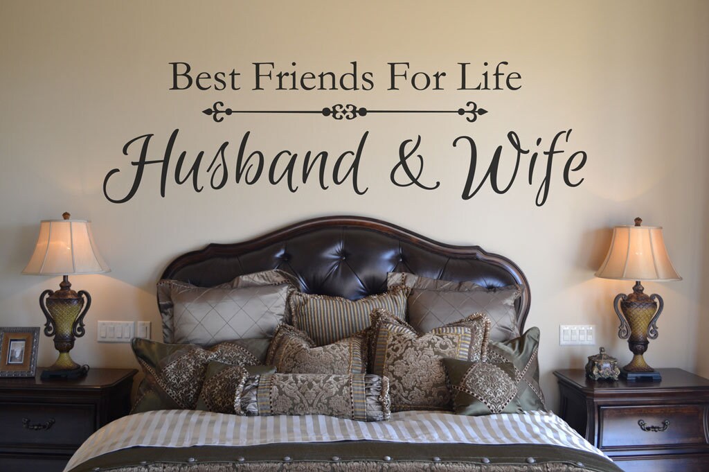 Bedroom Wall Decal Husband and Wife Best Friends for Life Etsy