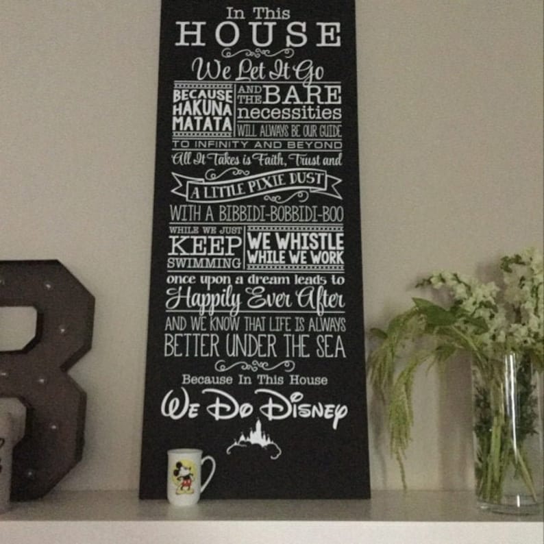 We Do Disney, Disney wall decal quote wall decal vinyl wall sticker home decor Walt Disney vinyl lettering BM544 image 2