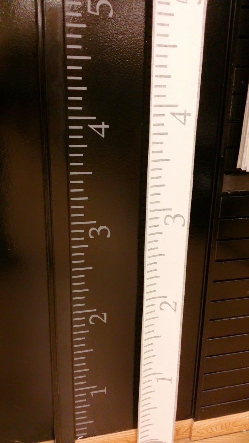 ruler growth chart 7 ft wall sticker height measurement decal etsy