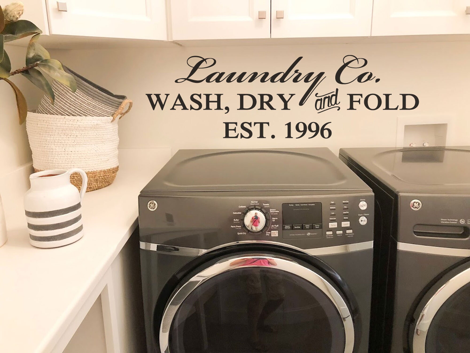 Wäschezimmer Aufkleber Wäsche Co. Custom Jahr Wandaufkleber | Etsy