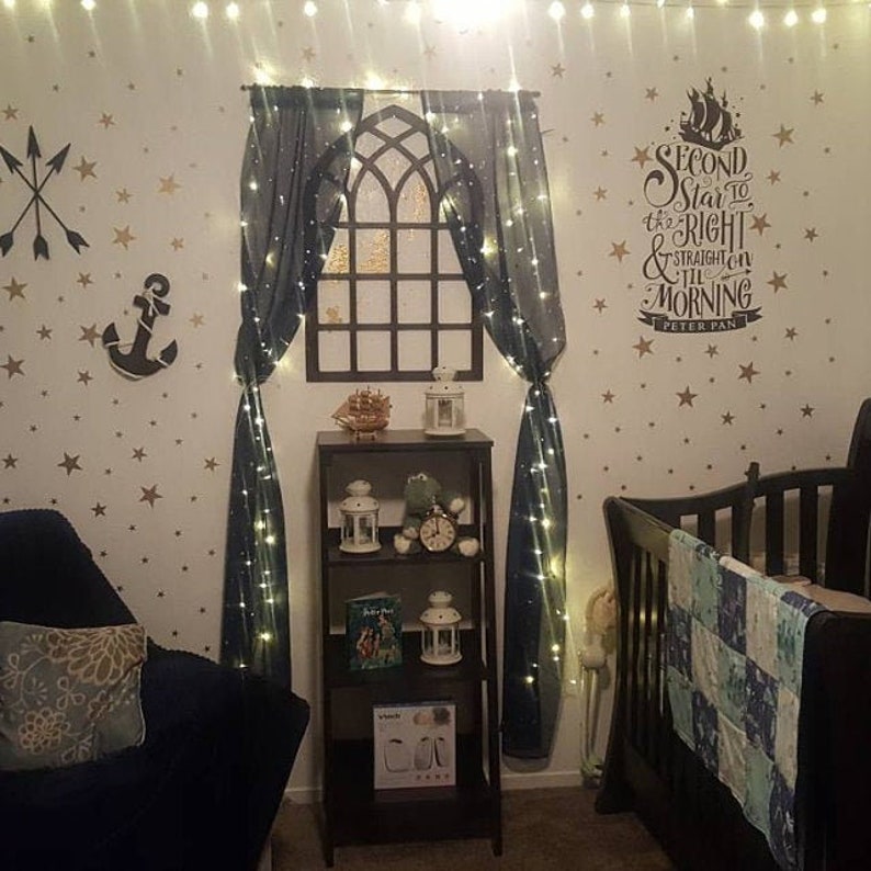 Disney Second Star to the Right Quote Peter Pan,decal Wall Stickers ...