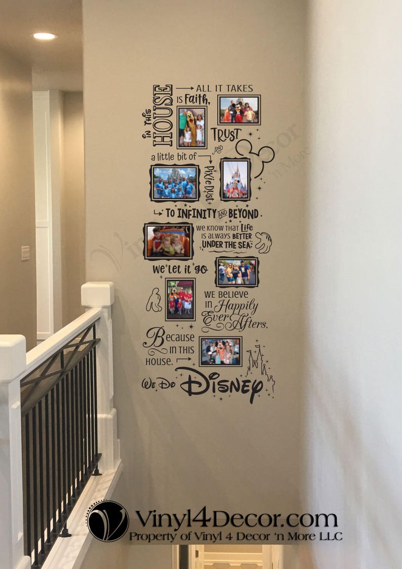 Adhered with glue dots In this house We do Disney Photo Collage for 4 x 6 and 5 x 7 photos BC838