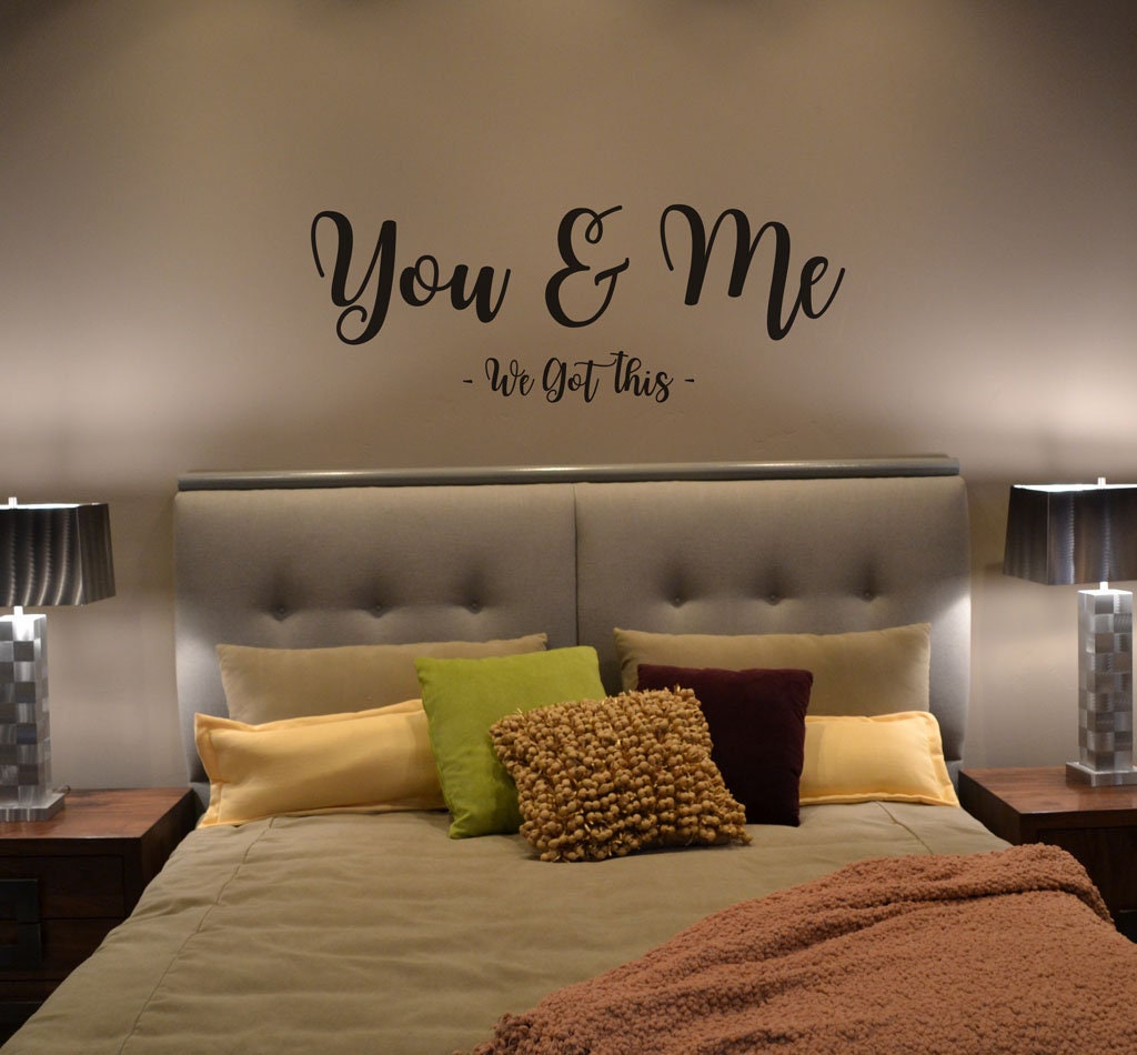 You & Me wall decal we got this Vinyl Lettering Wall Etsy