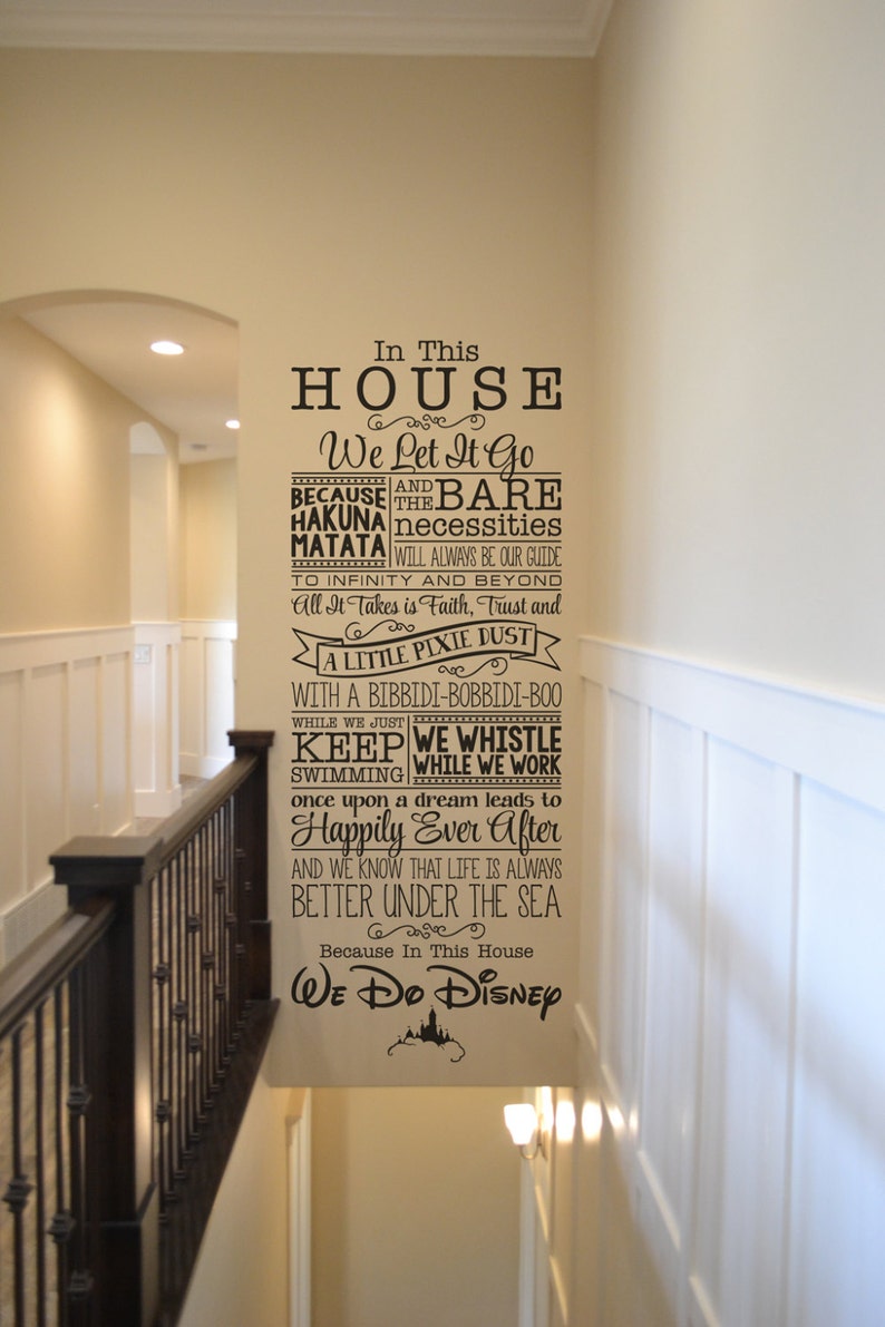 We Do Disney, Disney wall decal quote wall decal vinyl wall sticker home decor Walt Disney vinyl lettering BM544 image 1