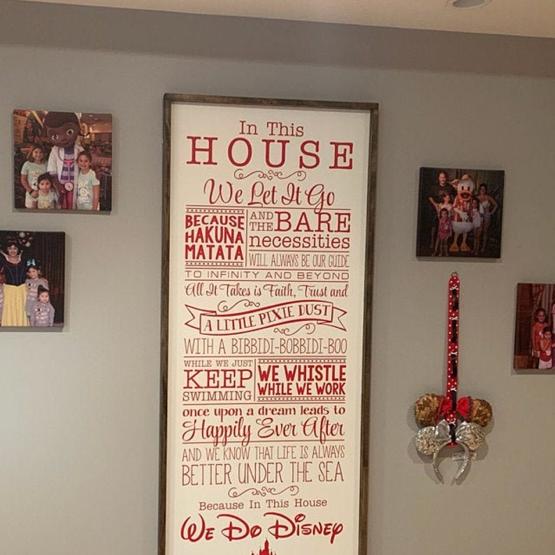 We Do Disney, Disney wall decal quote wall decal vinyl wall sticker home decor Walt Disney vinyl lettering BM544 image 3