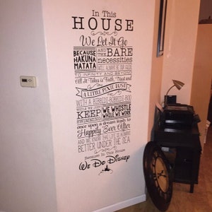 We Do Disney, Disney wall decal quote wall decal vinyl wall sticker home decor Walt Disney vinyl lettering BM544 image 4