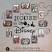 In this house we do disney 4 x 6 or 5 x 7 photo clock with working clock parts/hands decal large wall decal clock CL333 VINYL FRAMES