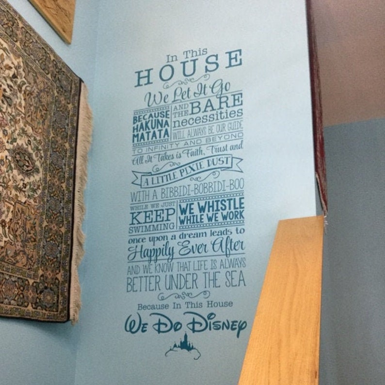 We Do Disney, Disney wall decal quote wall decal vinyl wall sticker home decor Walt Disney vinyl lettering BM544 image 5