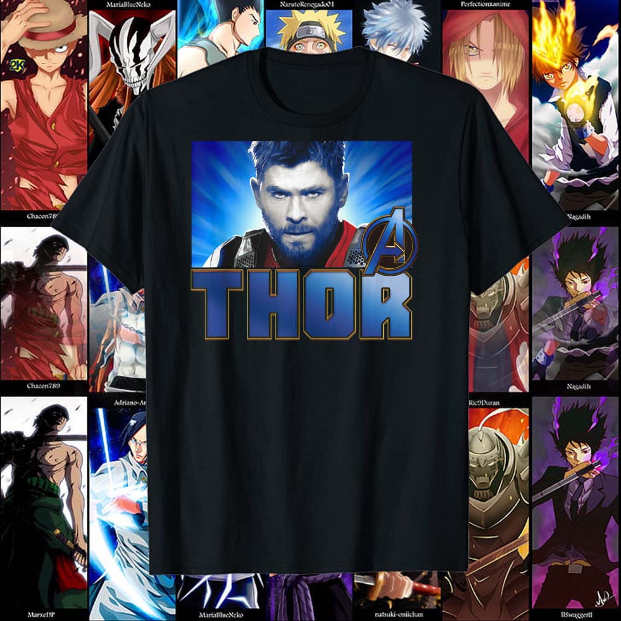Discover Marvl Avengers Thor Bold Logo Poster Unisex T-shirt