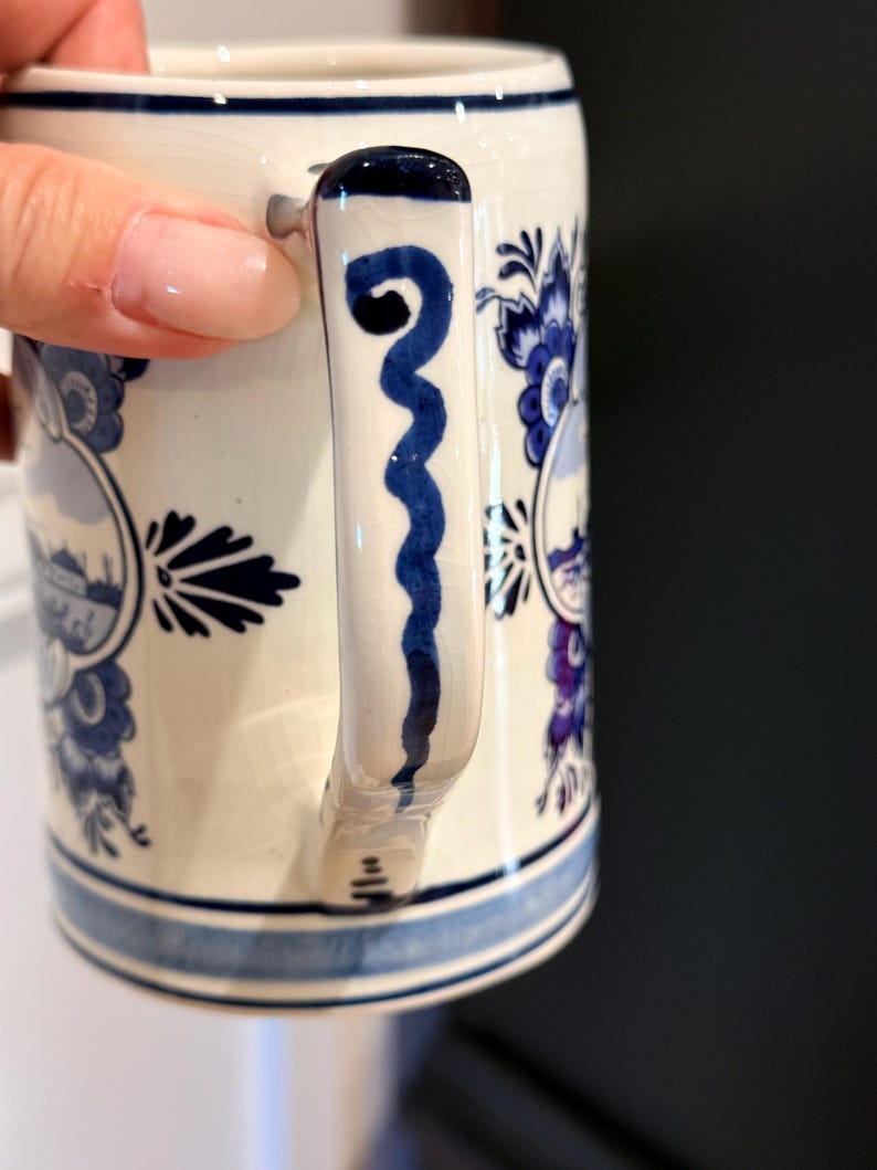 Hand-painted Delft Blue Beer Mugs – Holland Porcelain Mugs - Etsy
