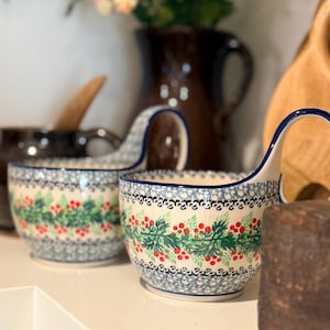 Set of 2 Polish Pottery Soup Bowls | Ceramika Artystyczna Holly Stoneware