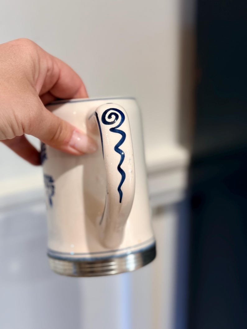 Hand-painted Delft Blue Beer Mugs – Holland Porcelain Mugs - Etsy