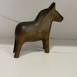 Vintage Brass Dala Horse Figurine