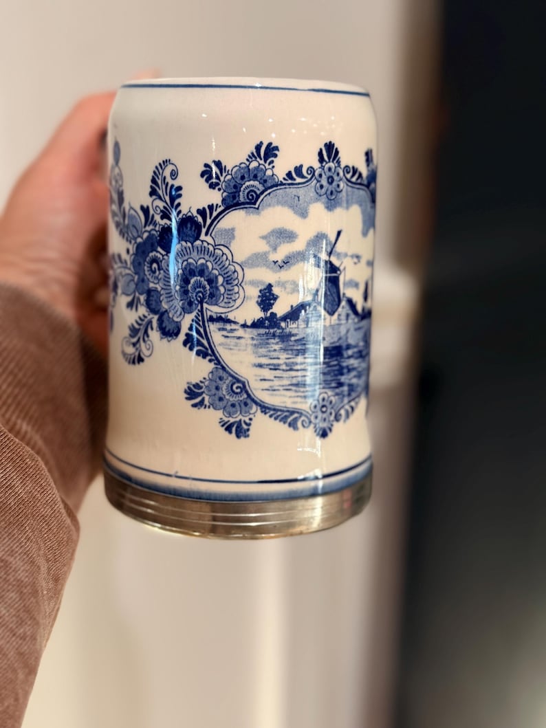 Hand-painted Delft Blue Beer Mugs – Holland Porcelain Mugs - Etsy