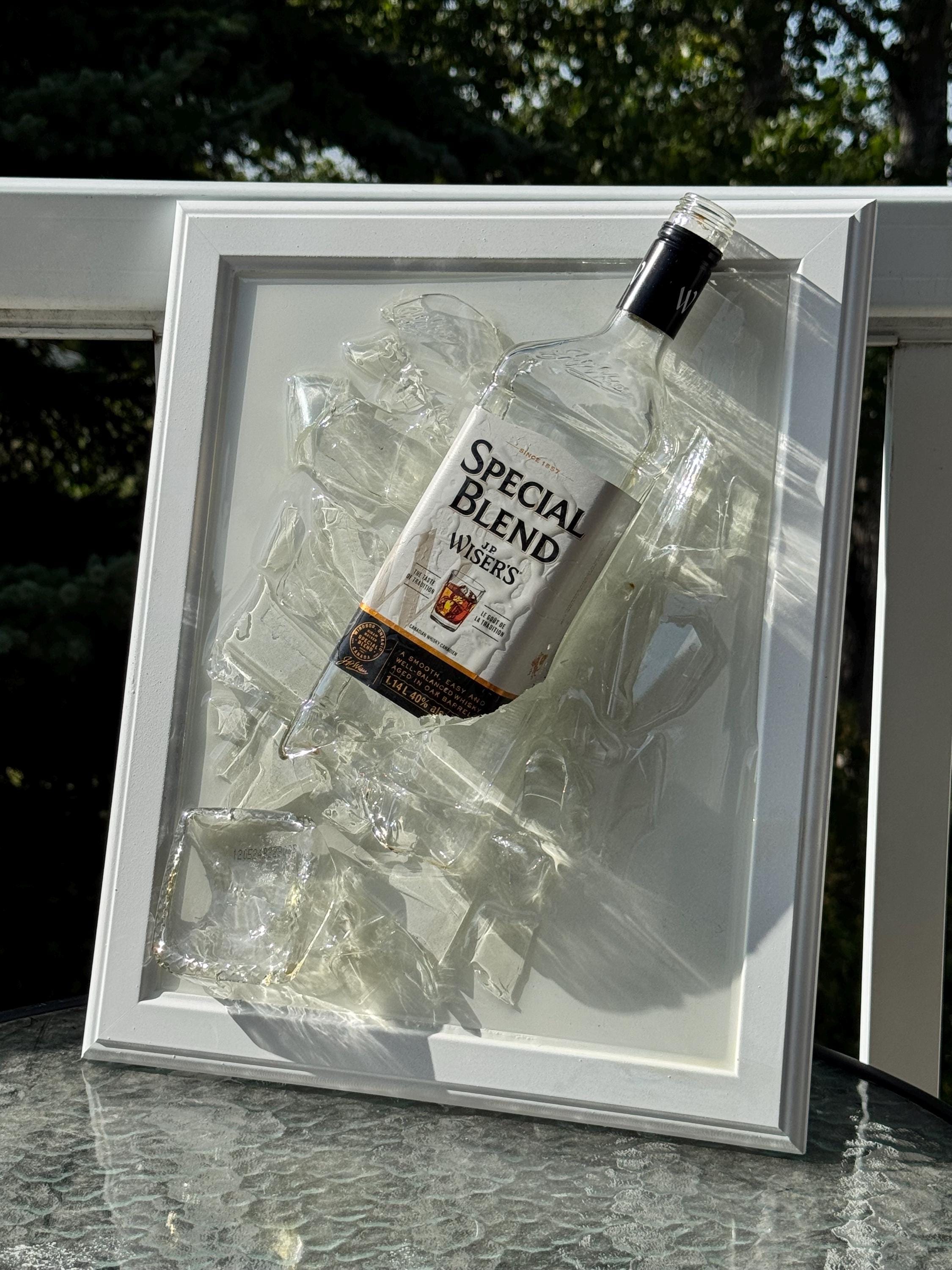 Bouteille Vide Publicitaire Black & White Whisky - Vintage 2002, Plastique, Format Poche