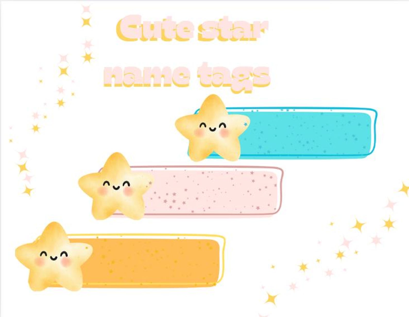 Star Name Tags for Preschool Classroom Decor Teacher Resources - Etsy