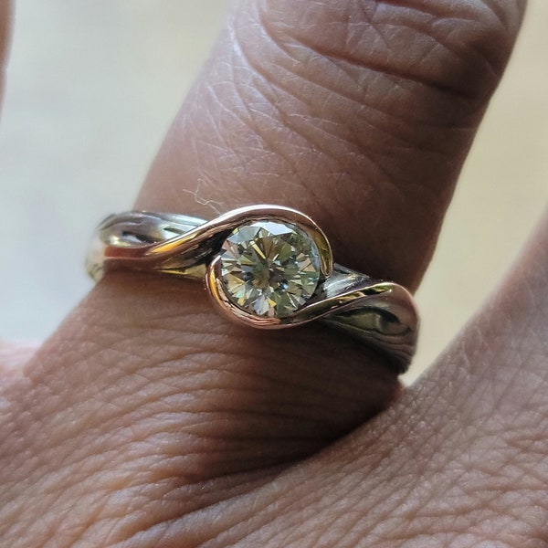 Wave Engagement Ring - Etsy