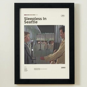 Sleepless In Seattle v1 Movie Inspired Illustration Art Poster Print - Film Based Graphic Design