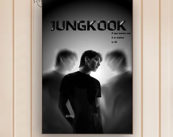 Jungkook Korean Album Poster | Canvas Print | Film Wall Art | Home Theater Decor | Holiday gifts | Wall Murals