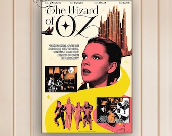 The Wizard of Oz Classic Movie Poster | Canvas Print | Film Wall Art | Home Theater Decor | Movie Lover Gift Idea