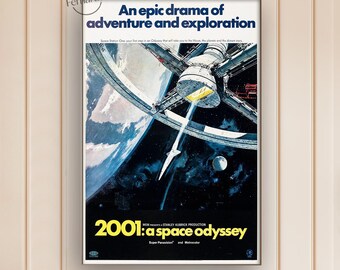 2001 A Space Odyssey Movie Poster | Canvas Print | Film Wall Art | Home Theater Decor | Movie Lover Gift Idea