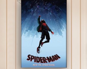 Spider Man Movie Poster | Canvas Print | Film Wall Art | Home Theater Decor | Movie Lover Gift Idea