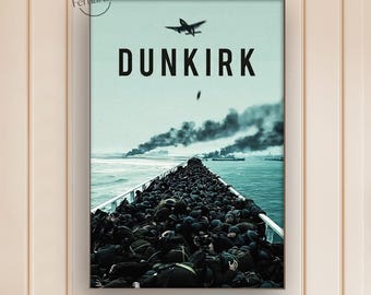 Dunkirk（2017）Movie Poster | Canvas Print | Film Wall Art | Home Theater Decor | Movie Lover Gift Idea