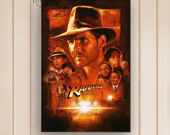Raiders of the Lost Ark Classic Movie Poster | Canvas Print | Film Wall Art | Home Theater Decor | Movie Lover Gift Idea