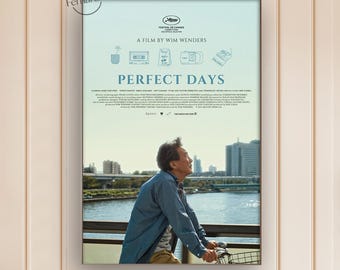 Perfect Days Movie Poster | Canvas Print | Film Wall Art | Home Theater Decor | Movie Lover Gift Idea