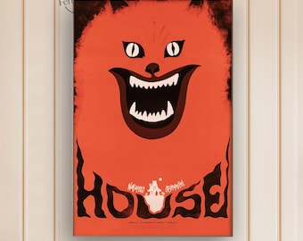 House Movie Poster | Canvas Print | Film Wall Art | Home Theater Decor | Movie Lover Gift Idea