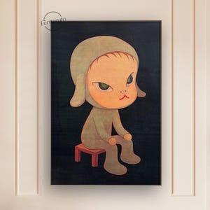 Yoshitomo Nara Vintage Poster | Canvas Print | Film Wall Art | Home Theater Decor | Holiday gifts