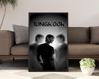 Jungkook Korean Album Poster | Canvas Print | Film Wall Art | Home Theater Decor | Holiday gifts | Wall Murals