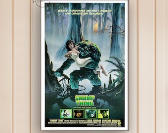 Creature from the Black Lagoon Movie Poster | Canvas Print | Film Wall Art | Home Theater Decor | Movie Lover Gift Idea