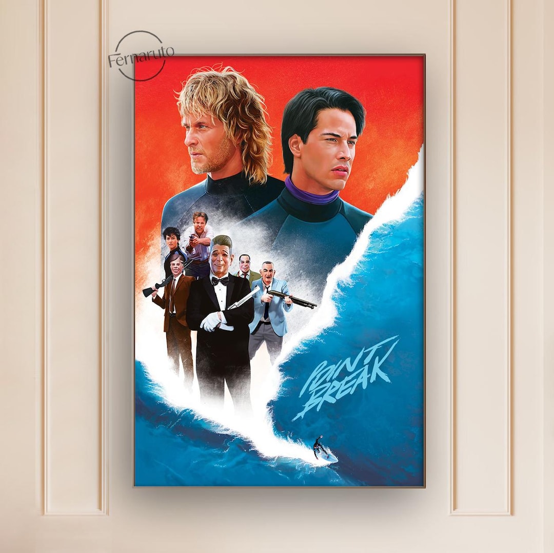 Point Break Sticker Point Break Classic Movie Poster | Canvas Print | Film Wall Art | Home ...