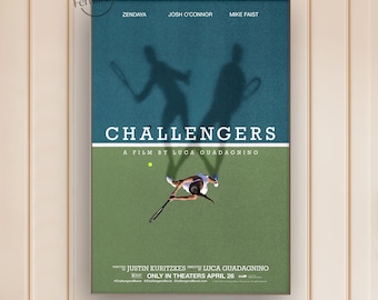 Challengers Movie Poster | Canvas Print | Film Wall Art | Home Theater Decor | Movie Lover Gift Idea